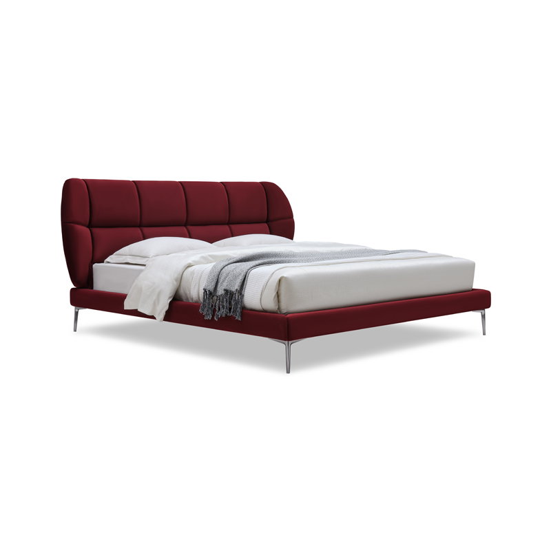 Fantástico estilo único de estilo rojo moderno moderno cama doble doble