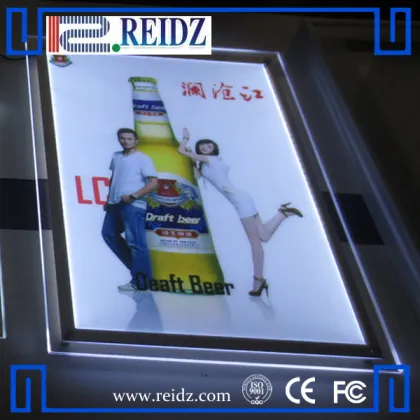 crystal led light box indoor advertising display
