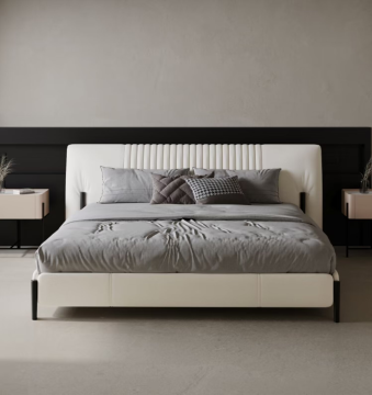 Frosted Velvet European-style Bed
