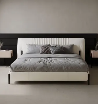 Frosted Velvet European-style Bed