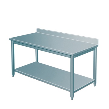 Banco de trabajo de metal de acero inoxidable TS263 SS304 con protector contra salpicaduras