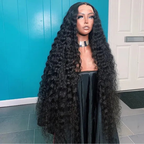 Wholesale HD Transparent Lace 100% Human Hair water Wave Wig Brazilian Hair Water Wave Lace Front Wigs With Baby Hair