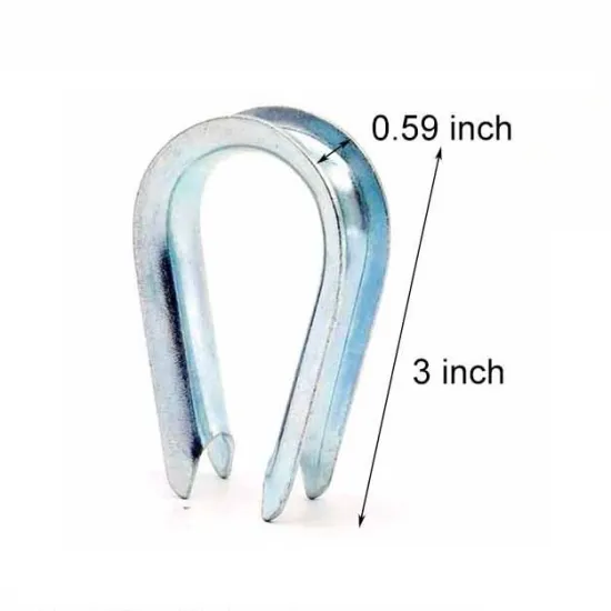 Wire Rope Thimble Open Ends For 1/2'' Strand Dia