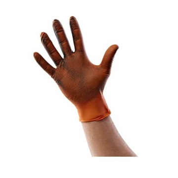 Disposable nitrile gloves orange color CE approved