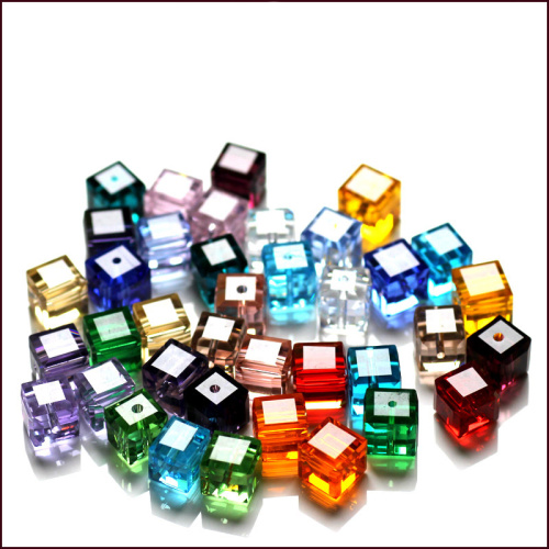 Cuentas de vidrio cuentas cuadradas Kit de fabricación de joyas de 8x8 mm