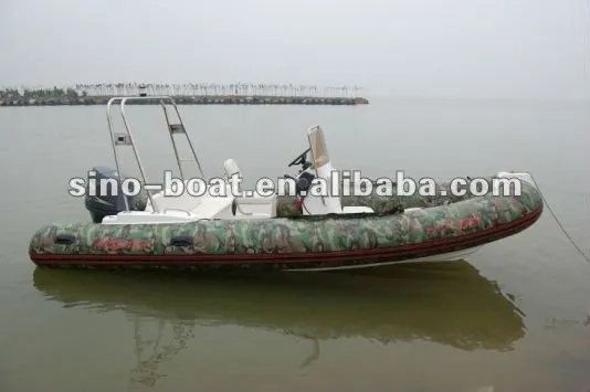 PVC 5.8m rigid hull fiberglass inflatable Boat (BL580)CE Approval