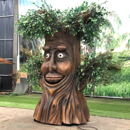 Animatronic talking tree for amusement parks