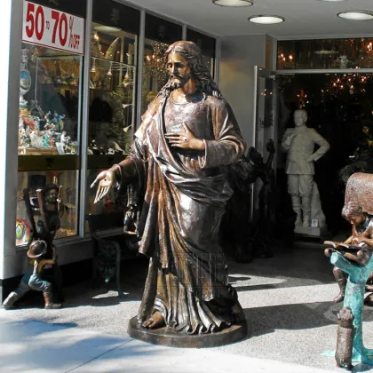 Hot Sale Outdoor bronze jesus christian statue