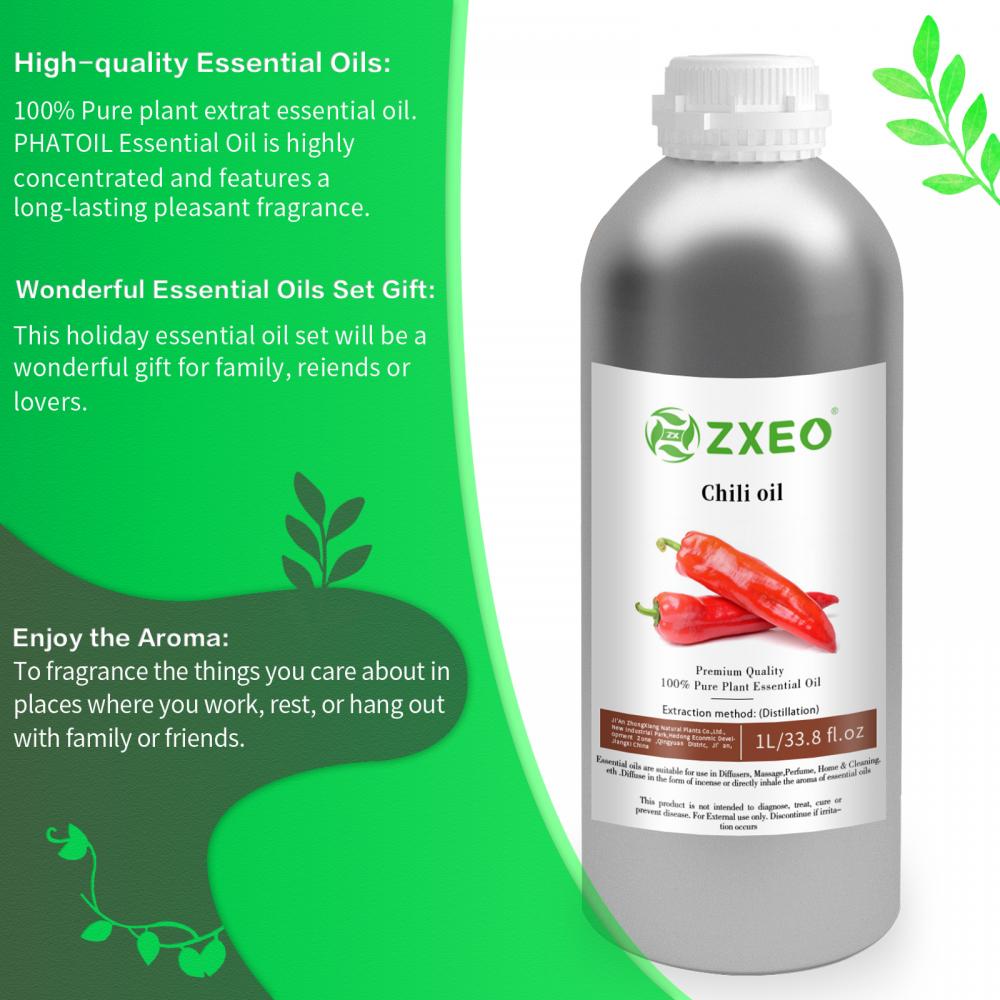 Aceite esencial de chile natural y orgánico perfecto