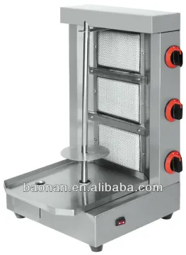 3 Burners Stainless Steel Gas Shawarma machine