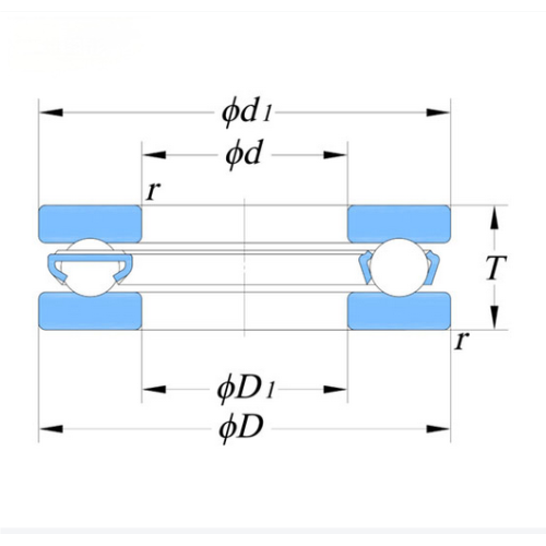 带平座圈的单向推力球轴承