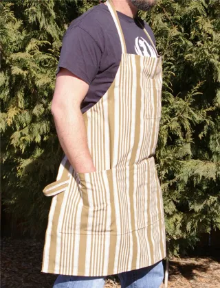 Wholesale Cheap Big Man Green Striped BBQ Apron