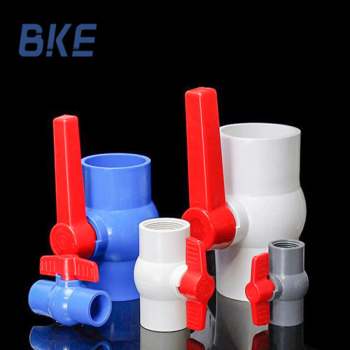 Katup Bola Stainless Steel Gagang Merah Biru Abu-abu