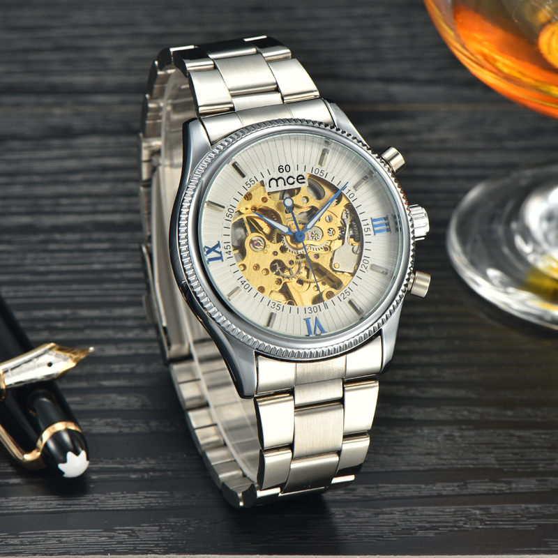 custom low price name brand mechanical wrist watch