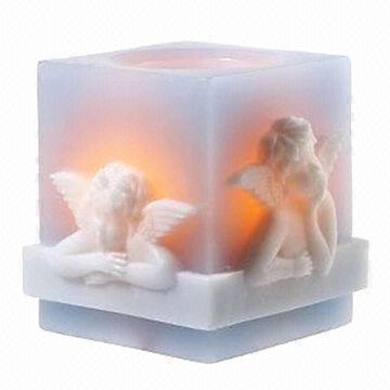 Angel LED candles, measures 9.5 x 9.7cm
