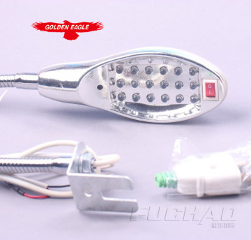 Naaimachine lamp: licht- en schroefstijlen