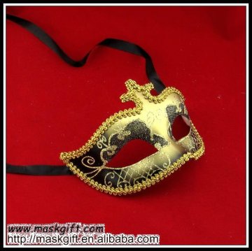 Perfect handcraft Black & Gold Venetian holiday Mask