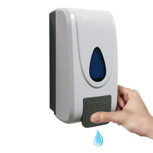 White Plastic Wall Mounted Liquid Manual Soap Dispenser