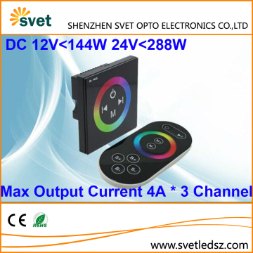 2.4G Wireless LED Touch Panel RGB DMX Controller Decoder Output Current 4A at Max 3 Channel