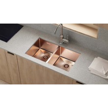 Popular PVD Rose Golden Handmade Modern Kitchen Sink