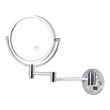 Tilt bathroom mirror with lighted