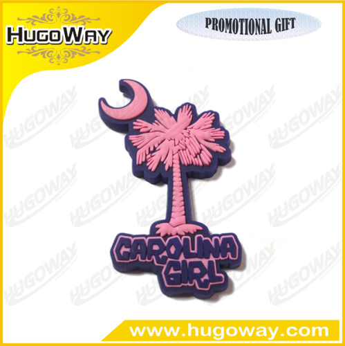 Tree Pink PVC 3D Fridge Magnet for Souvenir