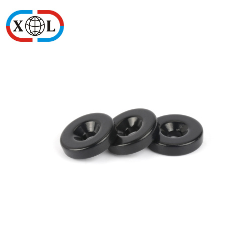 Strong black epoxy countersunk hole magnet for sale