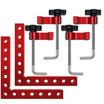 Woodworking 90 Degree Positioning Square Clip - 6pcs 160x160mm Right Angle Clamp