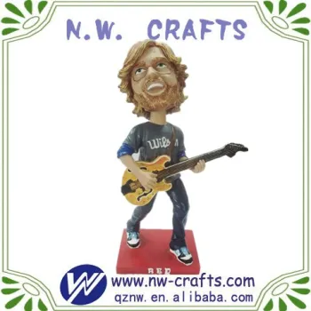 Resin singer bobble head