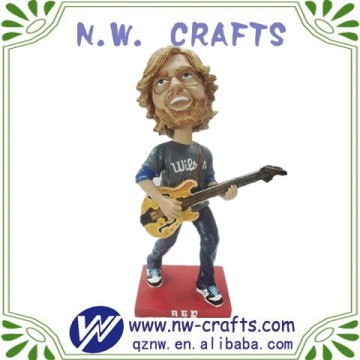 Resin singer bobble head