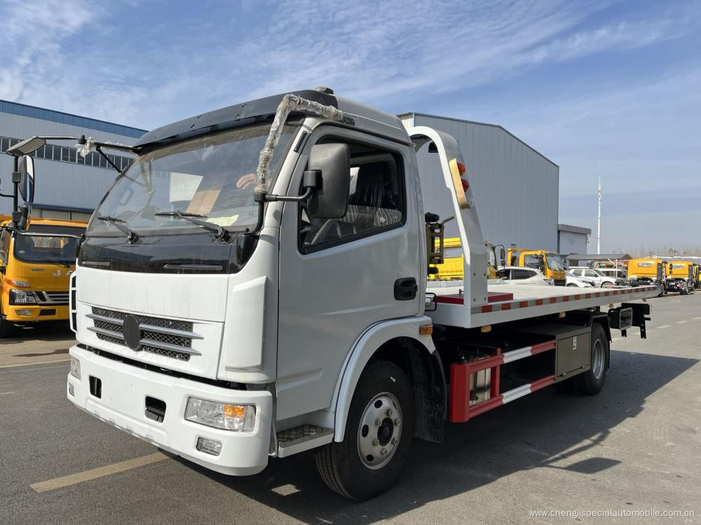 Dongfeng 4*2 flatbed wrecker tow trucks for sale