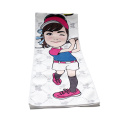 Large printed microfiber sport towel sweat absorbent