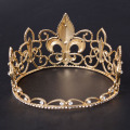 Corona de flores chapada en oro para Beauty Queen