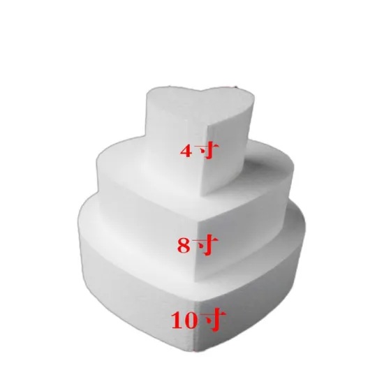 Hot Sale Heart Shaped Foam Cake Mold for Wedding Baking Decoration