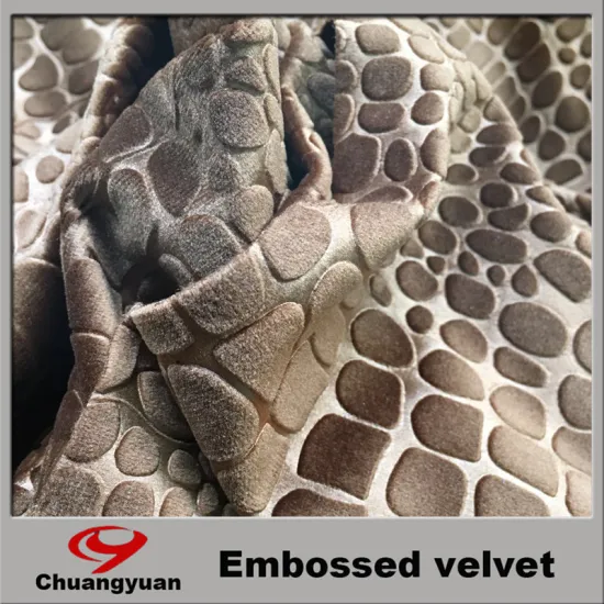 New design warp knitting embossed velvet upholstery fabric for garments/sofa/curtain/hometextile