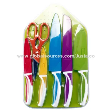 Chef kitchenware knives, colorful coating non-stick