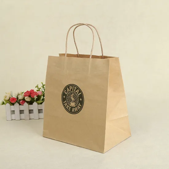 Wholesale Kraft paper Bags For Gifts Shopping Bag