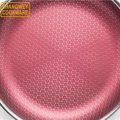 Shangwey 22 cm Food Grade Stainless Steel Fry Pan