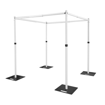 Paip overhead perkahwinan yang berpatutan dan pendakap backrest aloi aluminium untuk hiasan tirai dan bunga