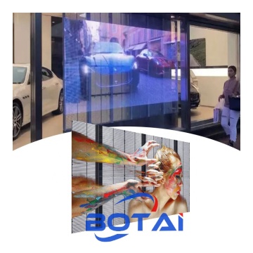 Outdoor LED Transparent Screen Glass Panels Botai P3.91-7.8 1000x1000