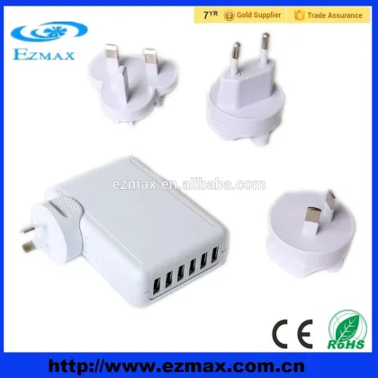 QC2.0 charger 3 port USB charger for smart phone fast electrical universal multi-port flash charger plug