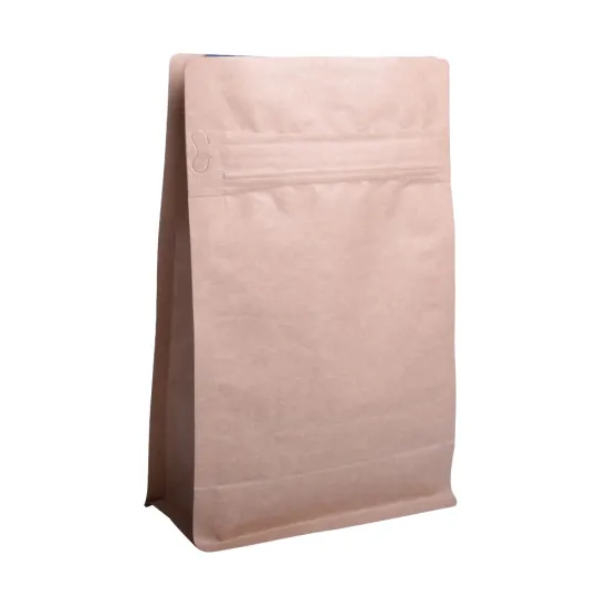Biodegradable Kraft Paper 12oz Box Bottom Coffee Bag