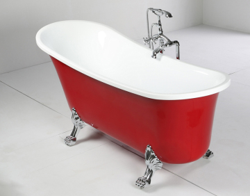 Antique Acrylic Soaking Bathtub with Clawfoot