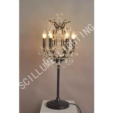 RH style ORB table lamp with clear crystal hot sale lighting