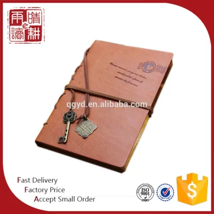 A6 thin pu leather notebook with lock and key