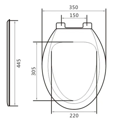 Economic PP Elongated American Standard Toilet Seat