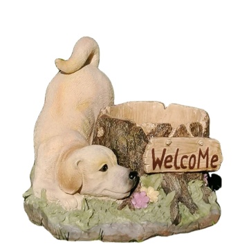 Unique Large Dog Flowerpot Resin Statue for Garden & Outdoor Decor