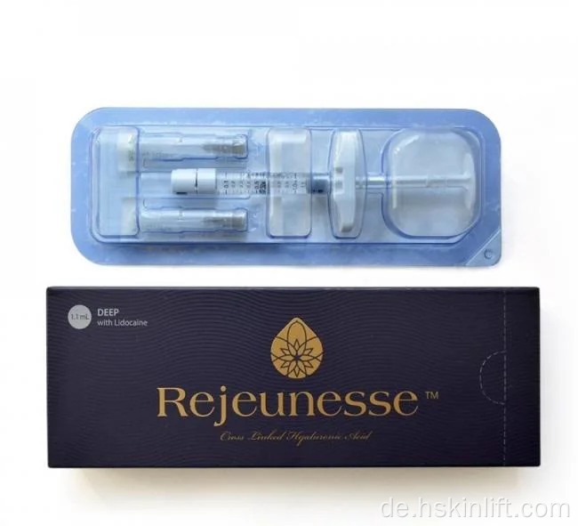 Hot Sale Korean Rejeunesse Deep Buy Injizierbar 1,1 ml Hyaluronsäure dermale Füllstoff für Nase.