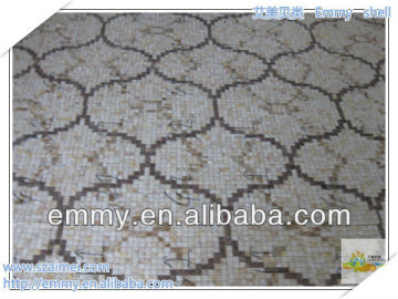 Art mosaic painting mixed design freshwater shell mosaic tiles