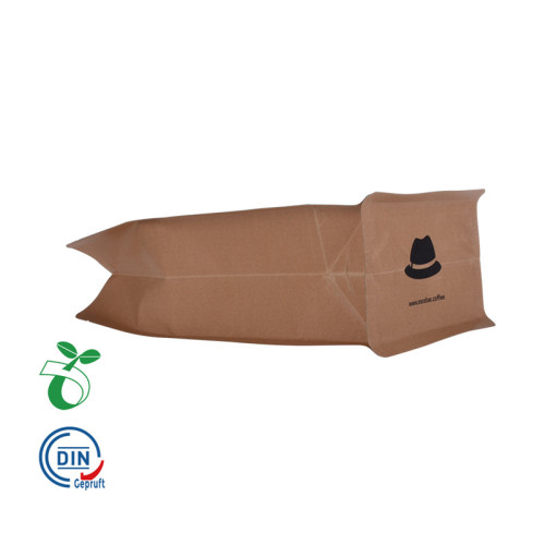 Food Grade Brown Craft Paper Coffee Packaging Bag